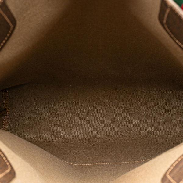 グッチ オールドグッチ GGスプリーム シェリーライン  トートバッグ ショルダーバッグ 89 02 003 ベージュ ブラウン PVC レザー レディース GUCCI 【中古】