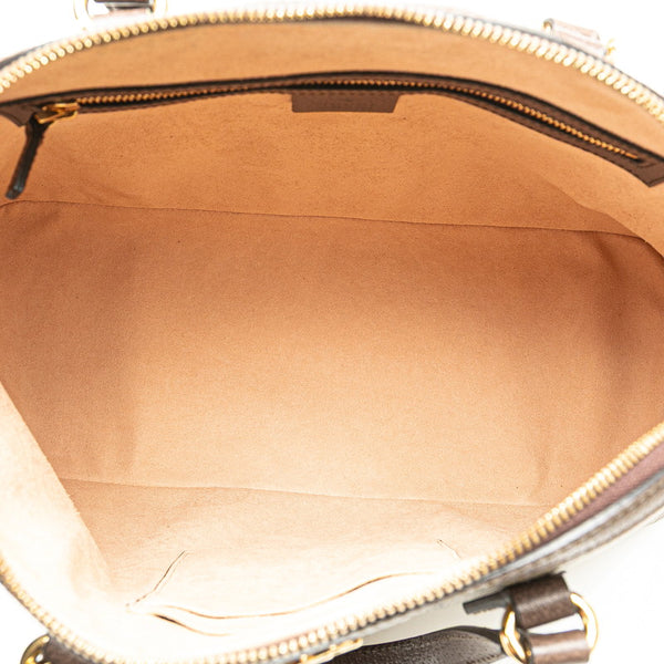 グッチ オフィディア GGスプリーム ハンドバッグ ショルダーバッグ 2WAY 524533 ベージュ ブラウン PVC レザー レディース GUCCI 【中古】