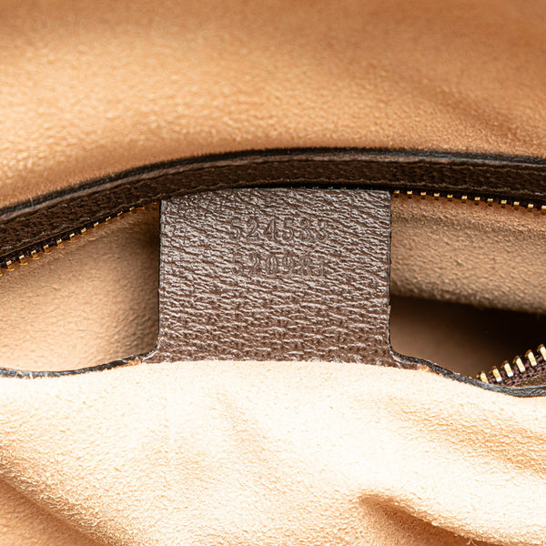 グッチ オフィディア GGスプリーム ハンドバッグ ショルダーバッグ 2WAY 524533 ベージュ ブラウン PVC レザー レディース GUCCI 【中古】