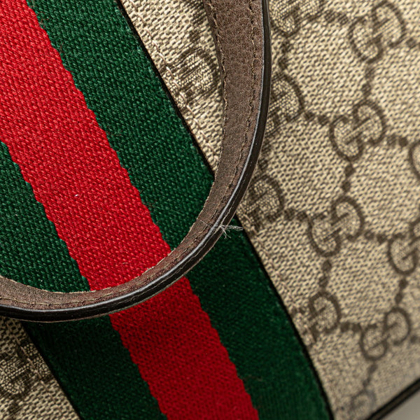 グッチ オフィディア GGスプリーム ハンドバッグ ショルダーバッグ 2WAY 524533 ベージュ ブラウン PVC レザー レディース GUCCI 【中古】