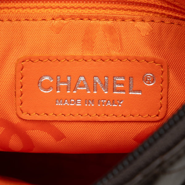 シャネル カンボンライン ココマーク キルティング ショルダーバッグ ブラウン ラムスキン レザー エナメル レディース CHANEL 【中古】