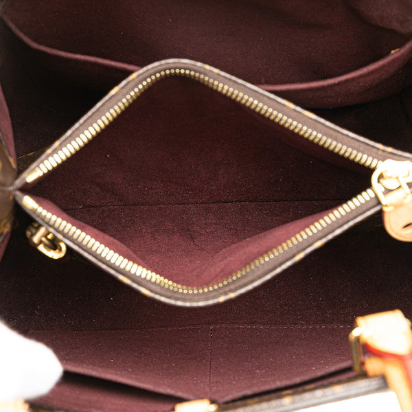 ルイ ヴィトン モノグラム モンテーニュMM ハンドバッグ ショルダーバッグ 2WAY M41056 ブラウン PVC レザー レディース LOUIS VUITTON 【中古】