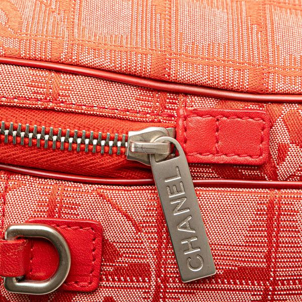 シャネル ニュートラベルライン トートバッグ ショルダーバッグ 2WAY A15973 レッド ナイロン レザー レディース CHANEL 【中古】