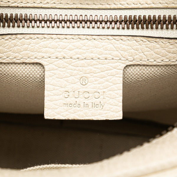 グッチ グッチプリント 斜め掛け ショルダーバッグ 523591 ホワイト レザー レディース GUCCI 【中古】