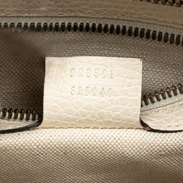 グッチ グッチプリント 斜め掛け ショルダーバッグ 523591 ホワイト レザー レディース GUCCI 【中古】