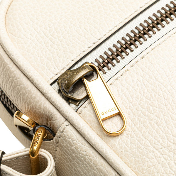 グッチ グッチプリント 斜め掛け ショルダーバッグ 523591 ホワイト レザー レディース GUCCI 【中古】