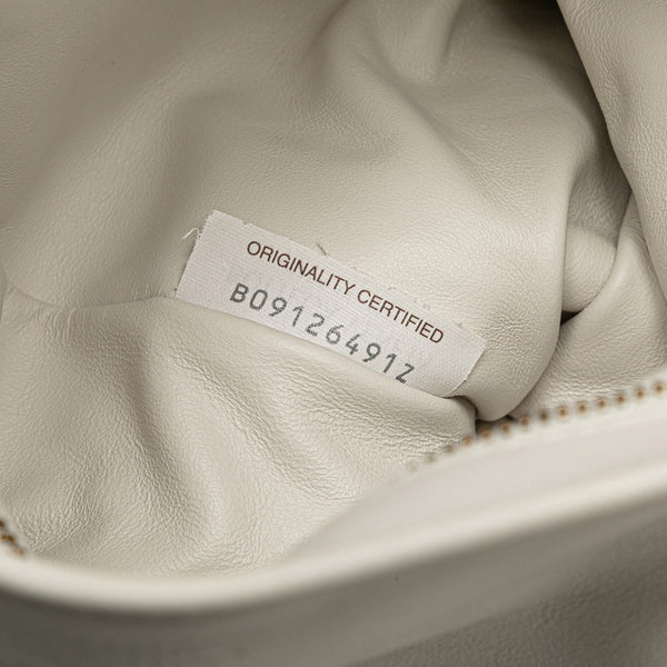 ボッテガヴェネタ ミニザ ツイスト ハンドバッグ 652001 ホワイト レザー レディース BOTTEGAVENETA 【中古】