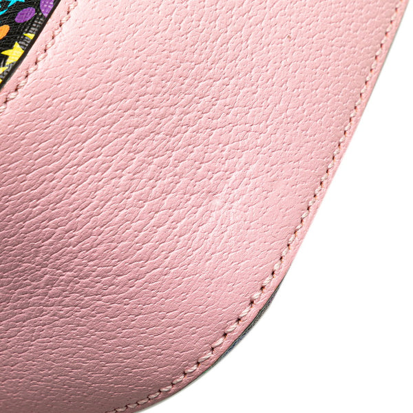 グッチ GGサイケデリック ショルダーバッグ 574886 ピンク ブラック マルチカラー PVC レザー レディース GUCCI 【中古】