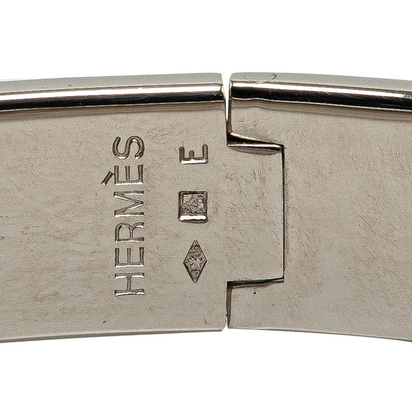 エルメス クリッククラックH PM バングル シルバー ライラック メタル レディース HERMES 【中古】