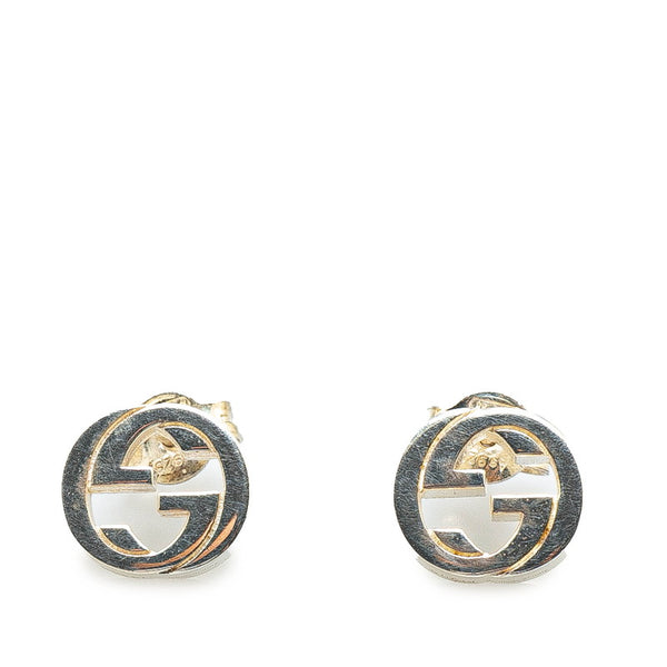 グッチ インターロッキングG ピアス SV925 シルバー レディース GUCCI 【中古】