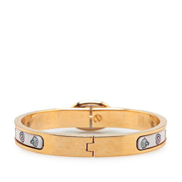 エルメス ミニクリック シェーヌダンクル ファニー アイスクリーム バングル ゴールド ピンク メッキ レディース HERMES 【中古】