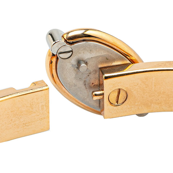 エルメス ミニクリック シェーヌダンクル ファニー アイスクリーム バングル ゴールド ピンク メッキ レディース HERMES 【中古】