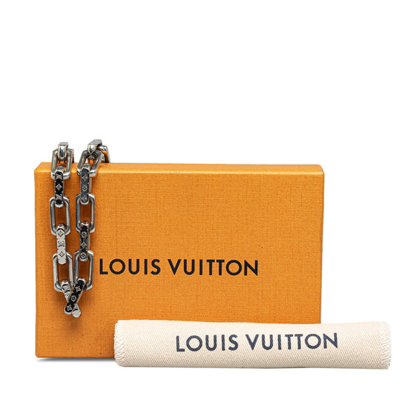 ルイ ヴィトン モノグラム コリエ チェーン ネックレス M00307 シルバー メタル メンズ LOUIS VUITTON 【中古】