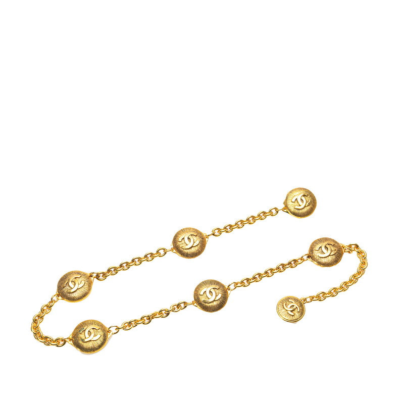 シャネル ココマーク ラウンド チェーン ベルト ゴールド メッキ レディース CHANEL 【中古】