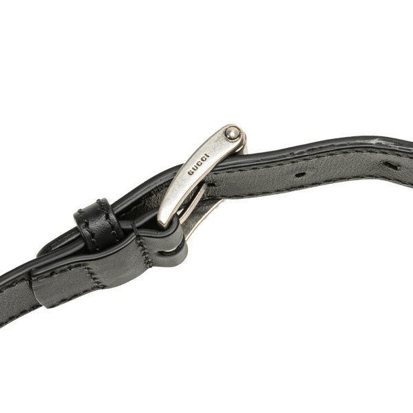 グッチ シェリーライン ハンドバッグ ショルダーバッグ 2WAY 630923 ブラック キャンバス レザー レディース GUCCI 【中古】