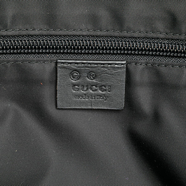 グッチ シェリーライン ハンドバッグ ショルダーバッグ 2WAY 630923 ブラック キャンバス レザー レディース GUCCI 【中古】