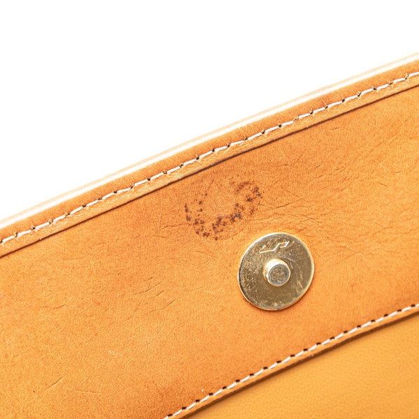 セリーヌ マカダム 斜め掛け ショルダーバッグ ブラウン PVC レザー レディース CELINE 【中古】