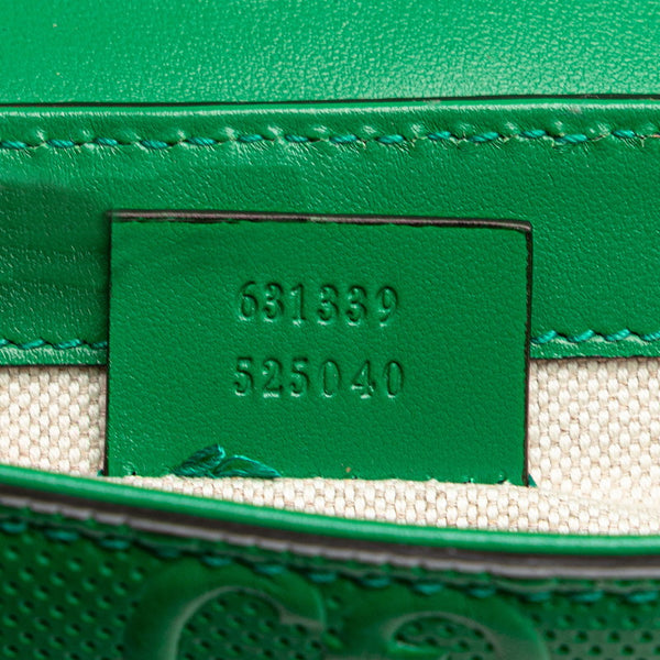 グッチ GGエンポス Wポーチ ウエストバッグ ボディバッグ 631339 グリーン レザー レディース GUCCI 【中古】