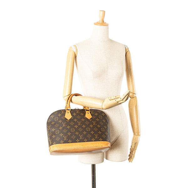 ルイ ヴィトン モノグラム アルマPM ハンドバッグ M53151 ブラウン PVC レザー レディース LOUIS VUITTON 【中古】