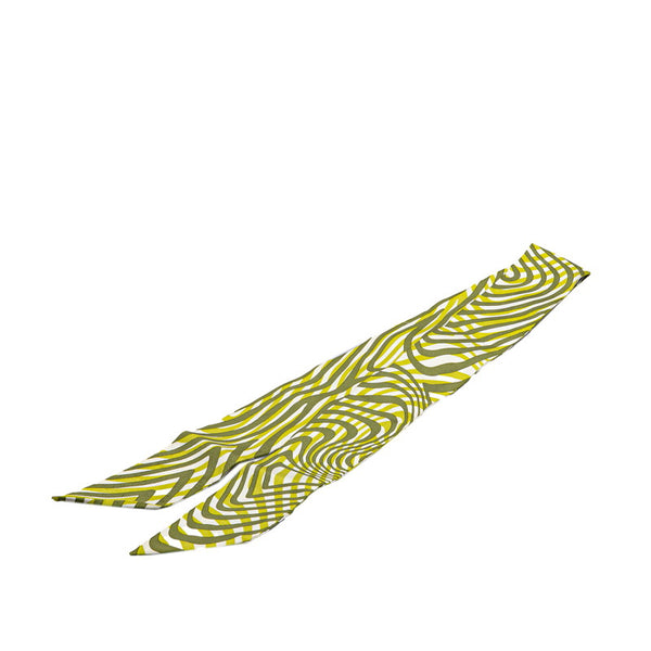 エルメス ツイリー ONDE DE CHIC 洗練の波 スカーフ グリーン シルク レディース HERMES 【中古】