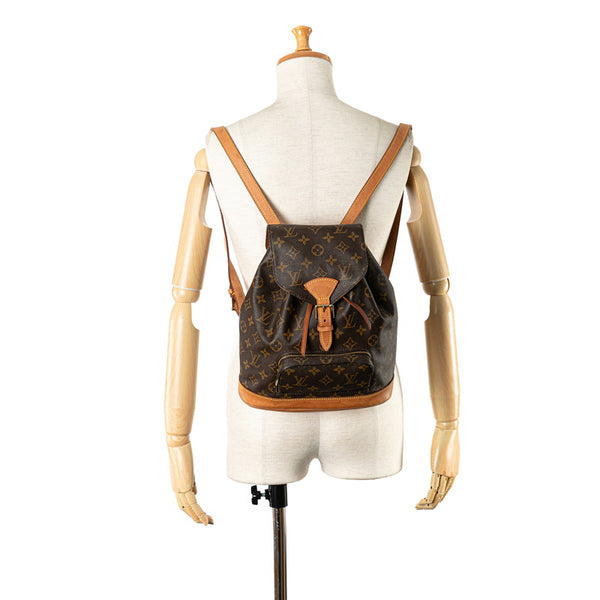ルイ ヴィトン モノグラム モンスリMM リュック バックパック M51136 ブラウン PVC レザー レディース LOUIS VUITTON 【中古】