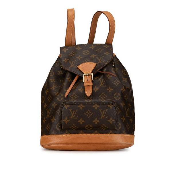 ルイ ヴィトン モノグラム モンスリMM リュック バックパック M51136 ブラウン PVC レザー レディース LOUIS VUITTON 【中古】