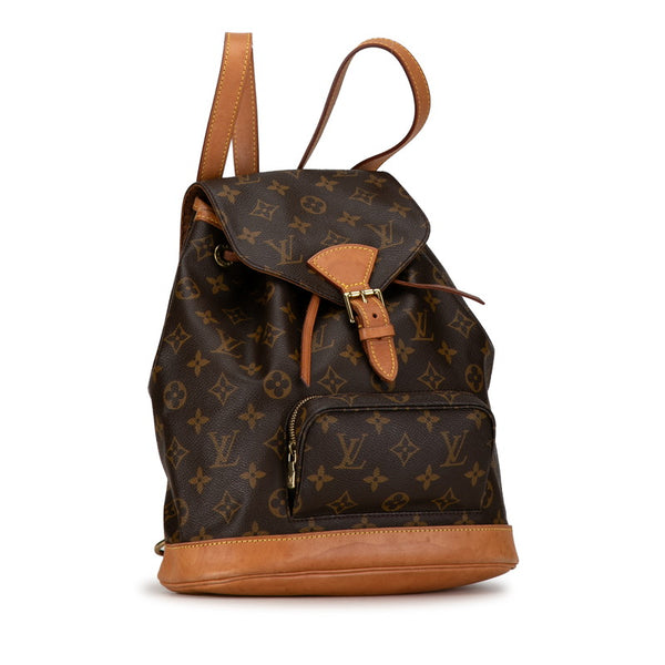 ルイ ヴィトン モノグラム モンスリMM リュック バックパック M51136 ブラウン PVC レザー レディース LOUIS VUITTON 【中古】
