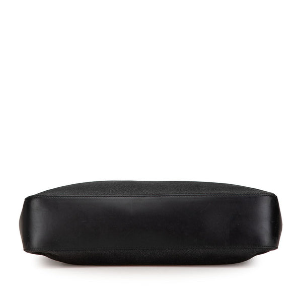 グッチ シェリーライン ハンドバッグ トートバッグ 73983 ブラック キャンバス レザー レディース GUCCI 【中古】