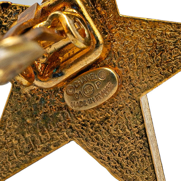 シャネル ココマーク スター イヤリング ゴールド ピンク メッキ レディース CHANEL 【中古】