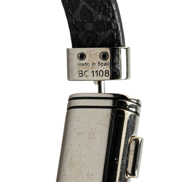 ルイ ヴィトン モノグラム エクスプリス ブラスレ クリップイット ブレスレット MP215E ブラック ノワール PVC レザー メンズ LOUIS VUITTON 【中古】