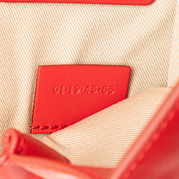 クロエ クロエ C 斜め掛け チェーン ショルダーバッグ レッド レザー スウェード レディース Chloe 【中古】