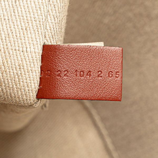 クロエ ウッディ ミディアム トートバッグ ベージュ キャンバス レザー レディース Chloe 【中古】