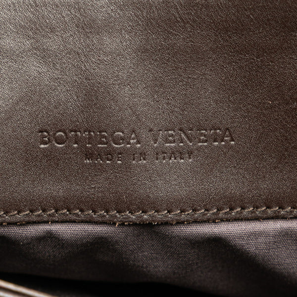 ボッテガヴェネタ イントレチャート 斜め掛け ショルダーバッグ 172736 ブラウン レザー メンズ BOTTEGAVENETA 【中古】