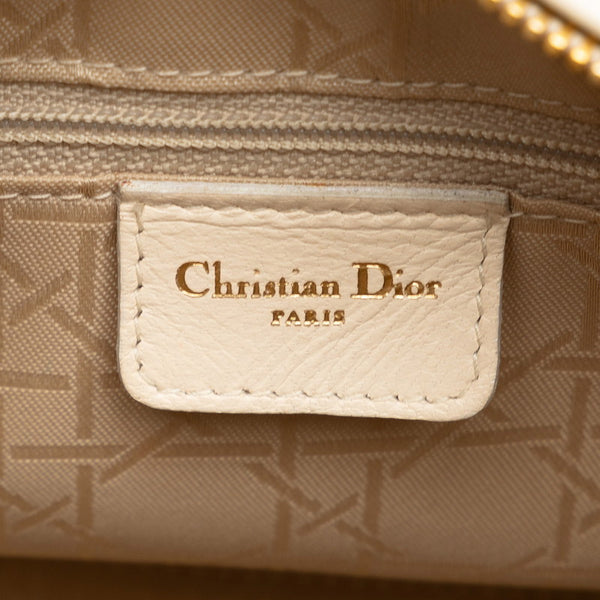 ディオール カナージュ レディディオール ハンドバッグ ショルダーバッグ 2WAY ホワイト ゴールド ラムスキン レディース Dior 【中古】