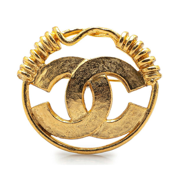 シャネル ヴィンテージ ココマーク ブローチ ゴールド メッキ レディース CHANEL 【中古】