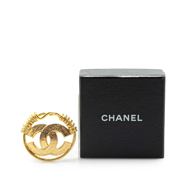 シャネル ヴィンテージ ココマーク ブローチ ゴールド メッキ レディース CHANEL 【中古】