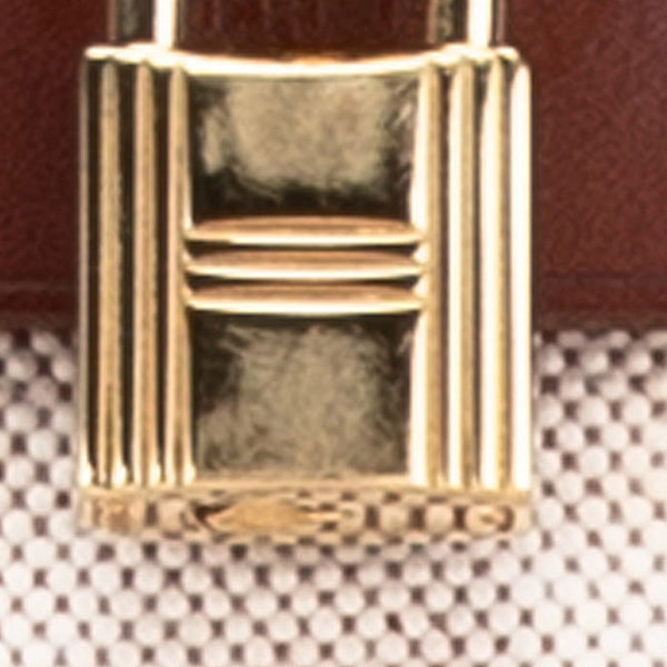 エルメス エールバッグPM ハンドバッグ ショルダーバッグ 2WAY ベージュ ブラウン トワルアッシュ レザー レディース HERMES 【中古】