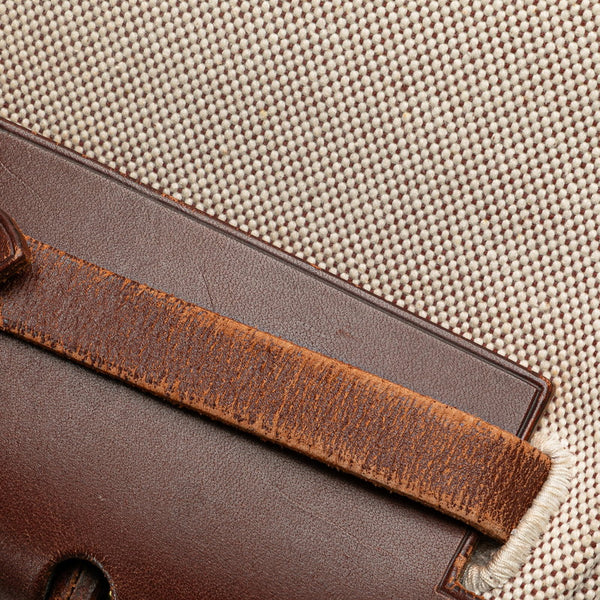 エルメス エールバッグPM ハンドバッグ ショルダーバッグ 2WAY ベージュ ブラウン トワルアッシュ レザー レディース HERMES 【中古】