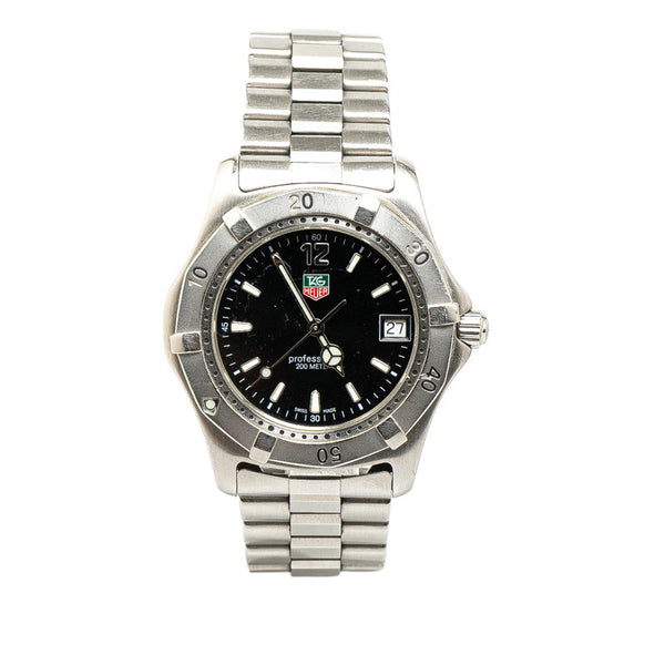 タグホイヤー プロフェッショナル200M 腕時計 WK1110-1 クオーツ ブラック文字盤 ステンレススチール メンズ TAG HEUER 【中古】