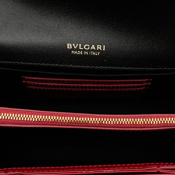 ブルガリ セルペンティ フォーエバー チェーン ショルダーバッグ ピンク エナメル レディース BVLGARI 【中古】