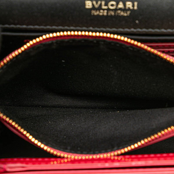 ブルガリ セルペンティ フォーエバー チェーン ショルダーバッグ ピンク エナメル レディース BVLGARI 【中古】