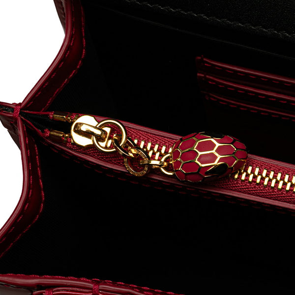 ブルガリ セルペンティ フォーエバー チェーン ショルダーバッグ ピンク エナメル レディース BVLGARI 【中古】