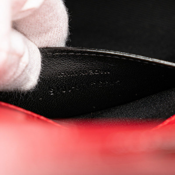 サンローラン クラシック ケイト 型押し タッセル チェーン ショルダーバッグ レッド レザー レディース SAINT LAURENT 【中古】