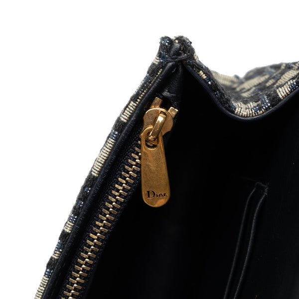 ディオール トロッター サドル ベルトポーチ ベルトバッグ S5619CTZQ ネイビー キャンバス レザー レディース Dior 【中古】