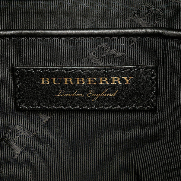 バーバリー リュック バックパック ピンク ナイロン レザー レディース BURBERRY 【中古】