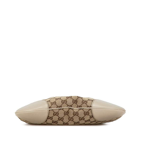 グッチ GGキャンバス プリンシー シェリーライン 斜め掛け ショルダーバッグ 257065 ベージュ ホワイト キャンバス レザー レディース GUCCI 【中古】