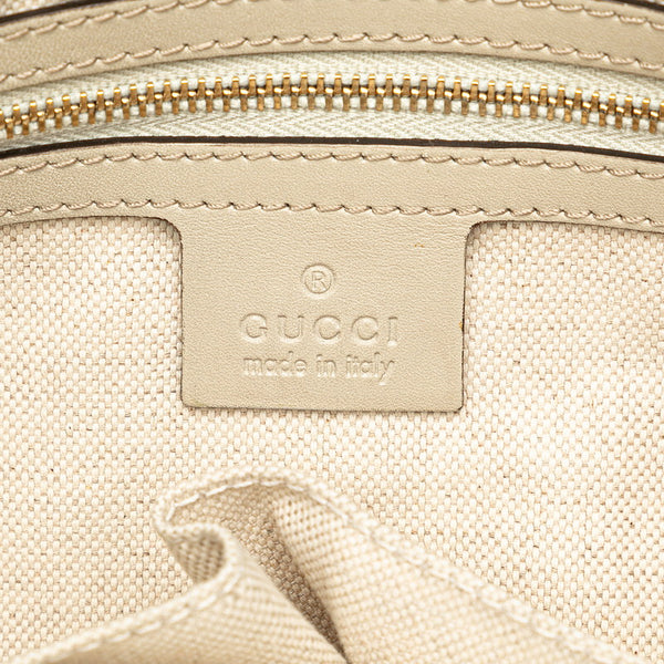 グッチ GGキャンバス プリンシー シェリーライン 斜め掛け ショルダーバッグ 257065 ベージュ ホワイト キャンバス レザー レディース GUCCI 【中古】