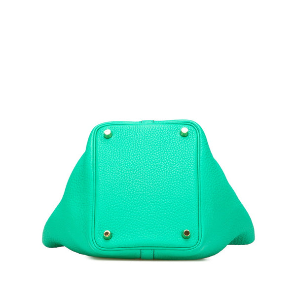 エルメス ピコタンロックPM ハンドバッグ グリーン トリヨンクレマンス レディース HERMES 【中古】