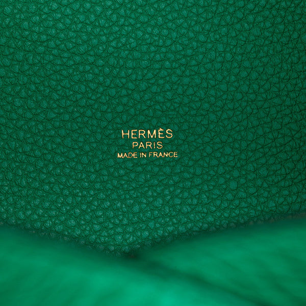 エルメス ピコタンロックPM ハンドバッグ グリーン トリヨンクレマンス レディース HERMES 【中古】