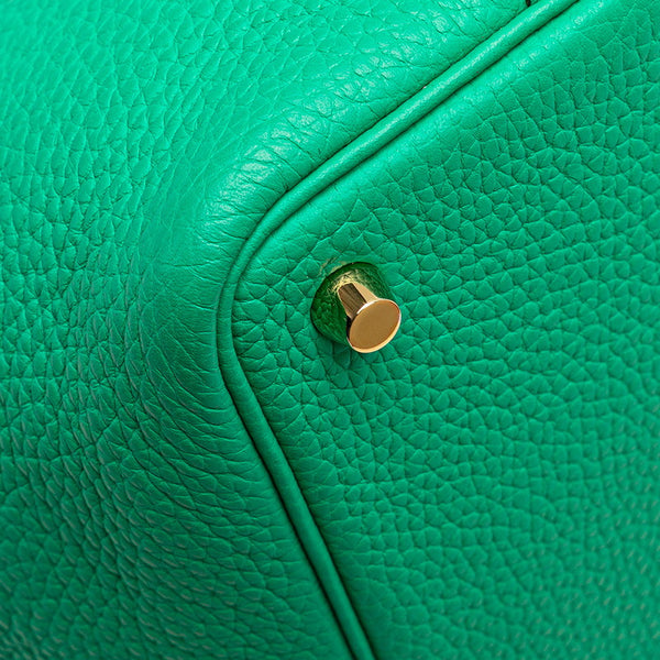 エルメス ピコタンロックPM ハンドバッグ グリーン トリヨンクレマンス レディース HERMES 【中古】